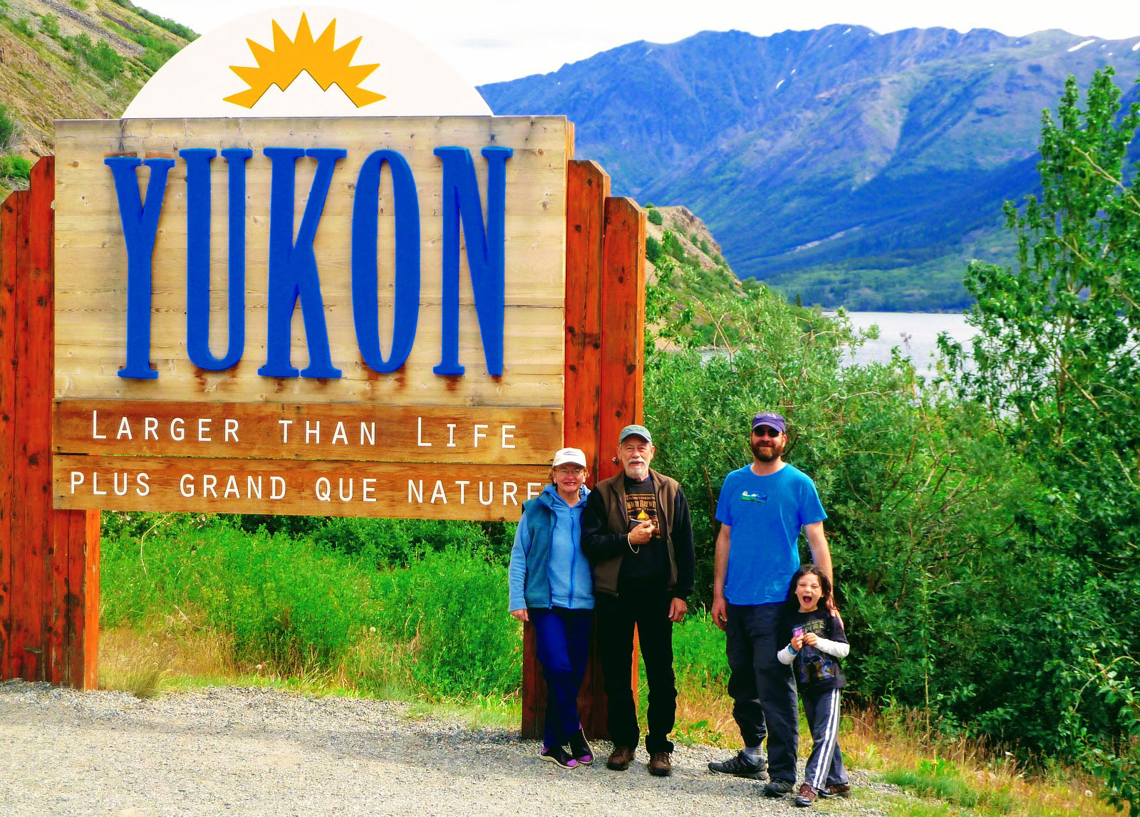 Welcome to the Yukon! A great photo opportunity at the sign on the Yukoner