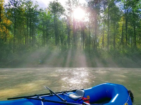 Riverside magical lighting