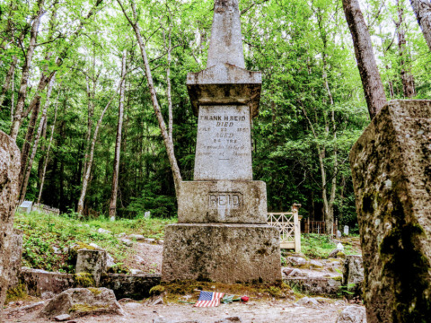 Town Hero Frank Reid's grave